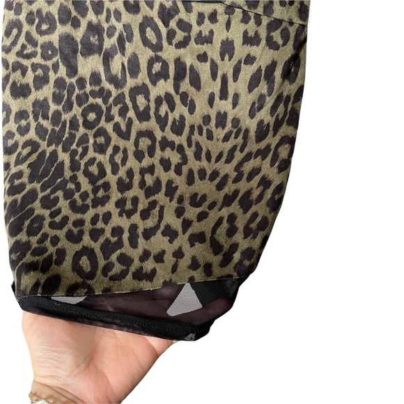 Depri Sexy Bodycon Animal Print Leopard Dress Mesh Panels Size Medium - Picture 6 of 7